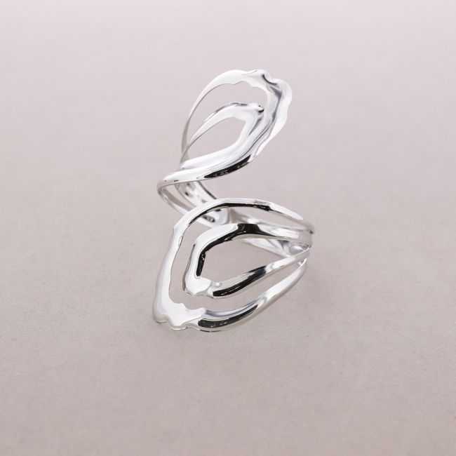 PULSERA AJUSTABLE DOBLE PÉTALO METAL