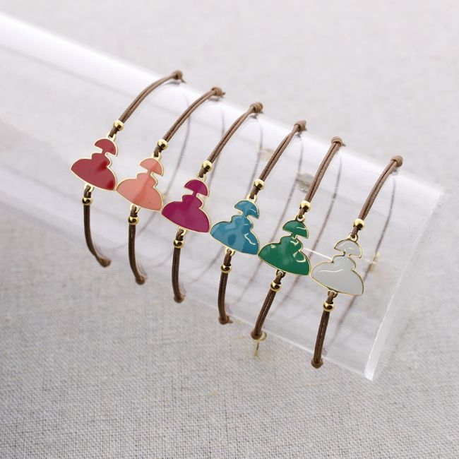 PULSERA ELÁSTICA ACERO MENINA ESMALTE