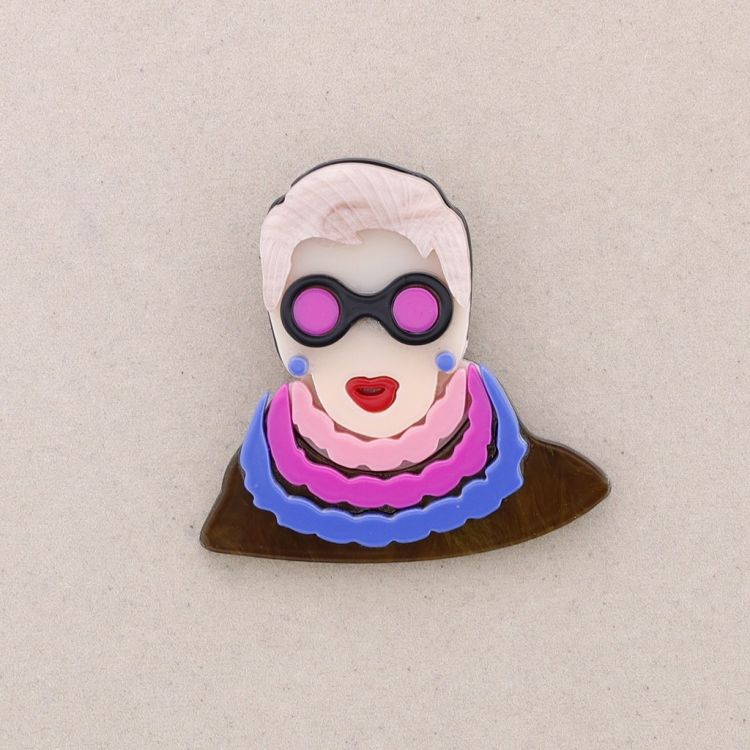 RESIN CHARACTER BROOCH