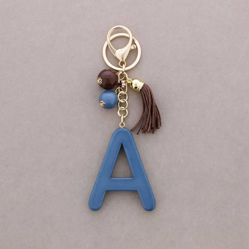 RESIN INITIAL LETTER A PENDANT KEYCHAIN