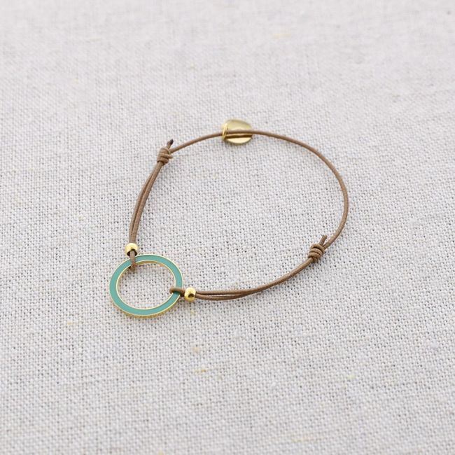 PULSERA ELÁSTICA ACERO ANILLA ESMALTE