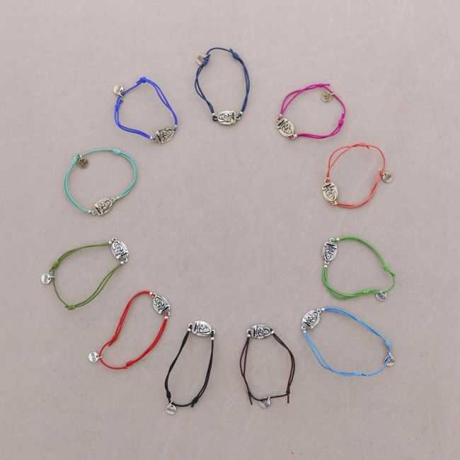 PULSERA GOMITA CUENTAS METAL