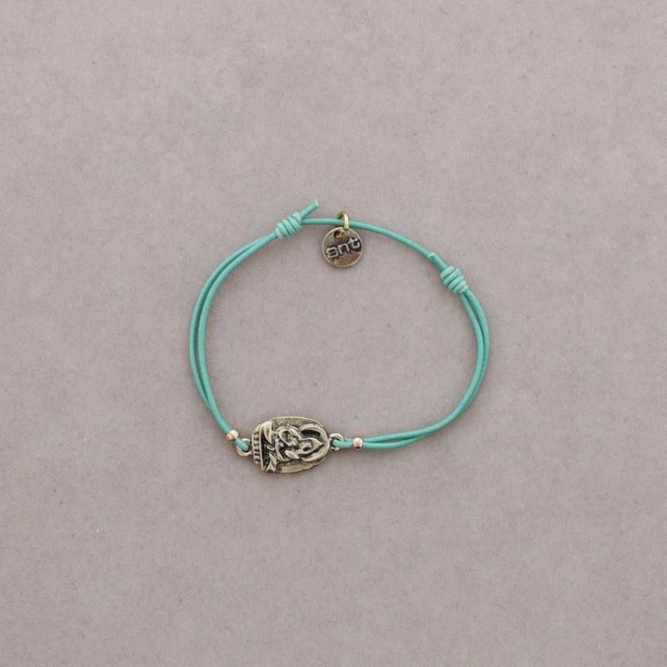 ELASTIC BRACELET WITH METAL BEADS