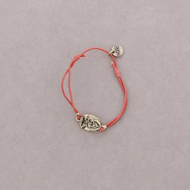 Elastic bracelet with metal beads