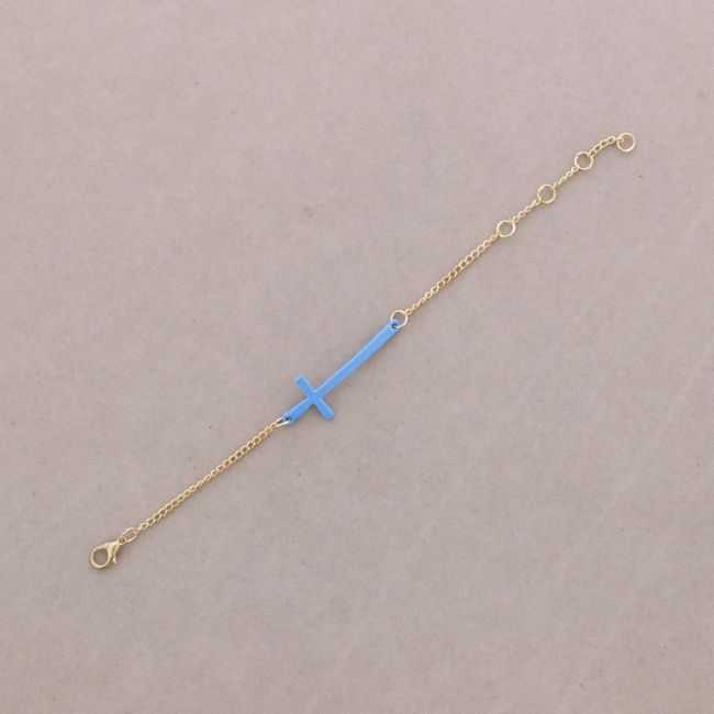 Colored Cross Chain Bracelet