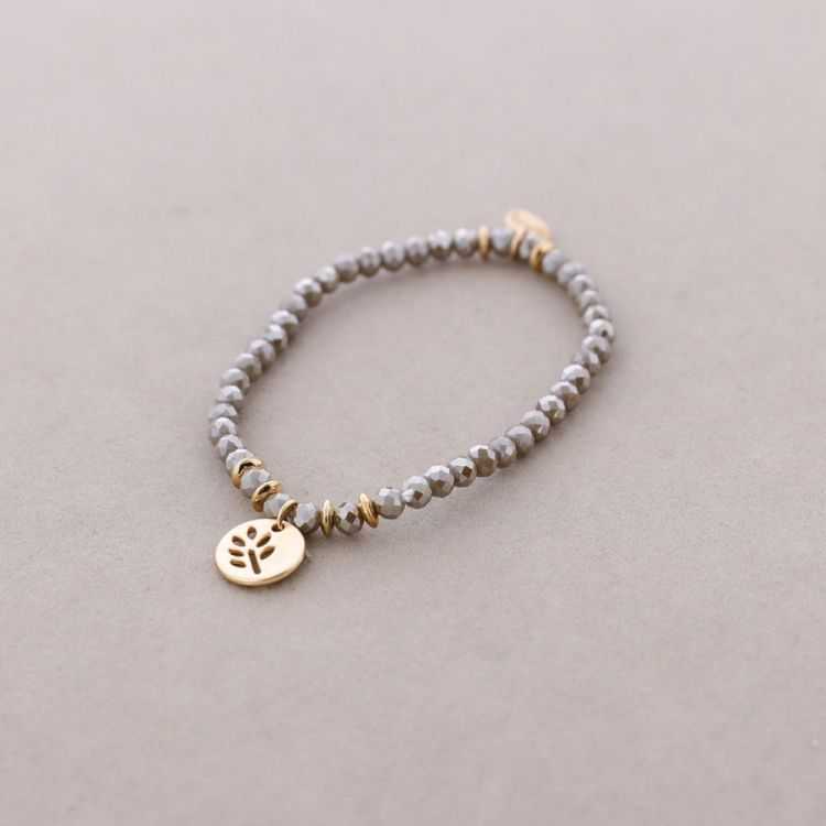ELASTIC BRACELET WITH FACETED CRYSTALS 4MM