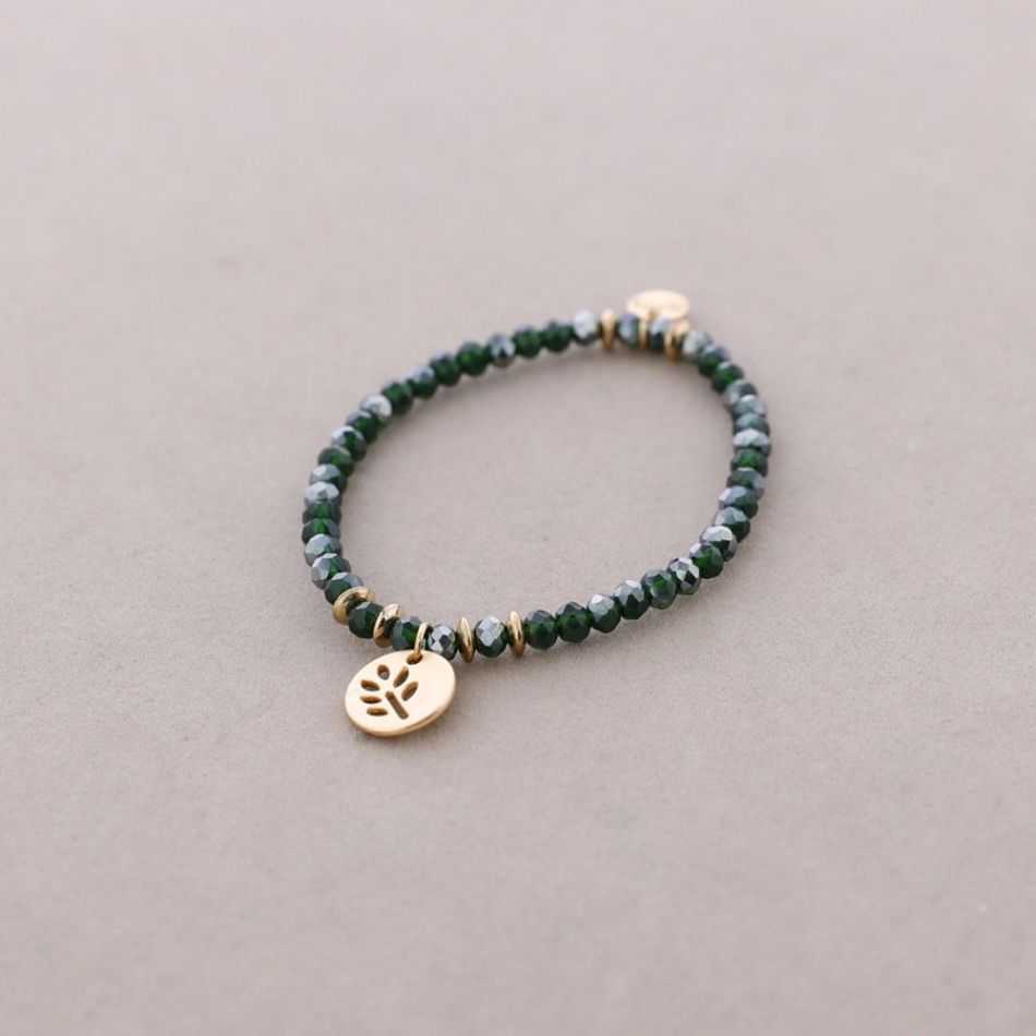 PULSERA ELÁSTICA CRISTALES FACETADOS 4MM