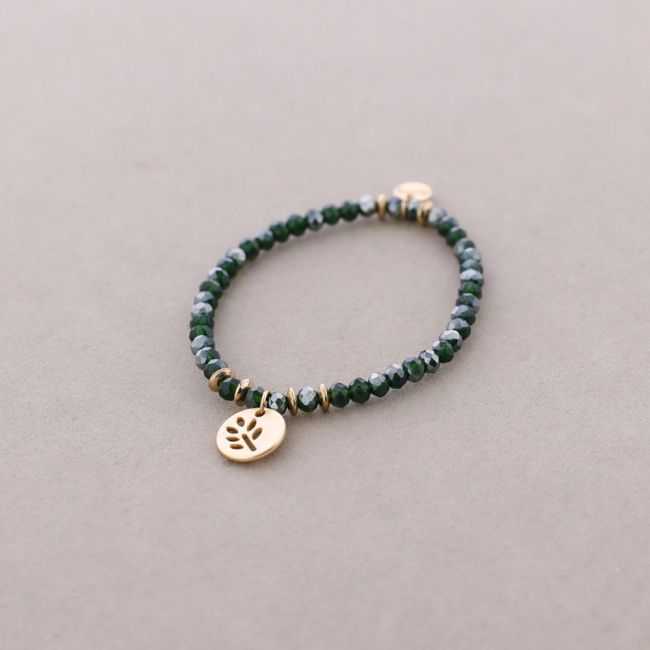 ELASTIC BRACELET WITH FACETED CRYSTALS 4MM