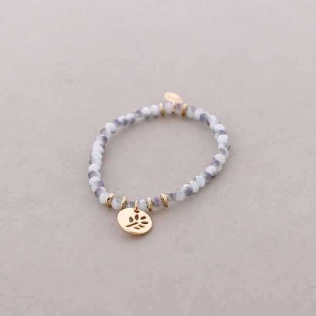 ELASTIC BRACELET WITH FACETED CRYSTALS 4MM