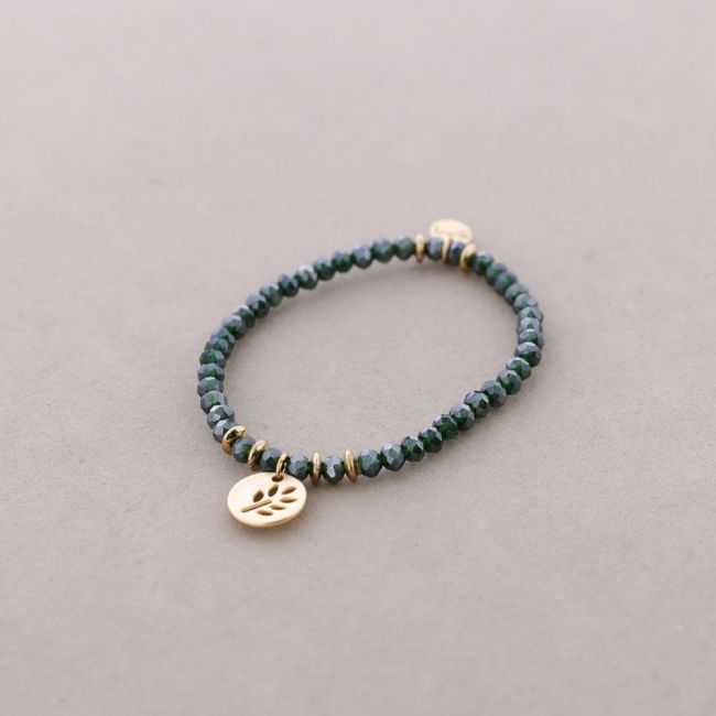 ELASTIC BRACELET WITH FACETED CRYSTALS 4MM