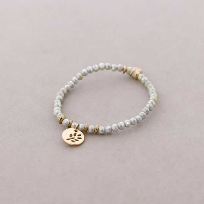 ELASTIC BRACELET WITH FACETED CRYSTALS 4MM