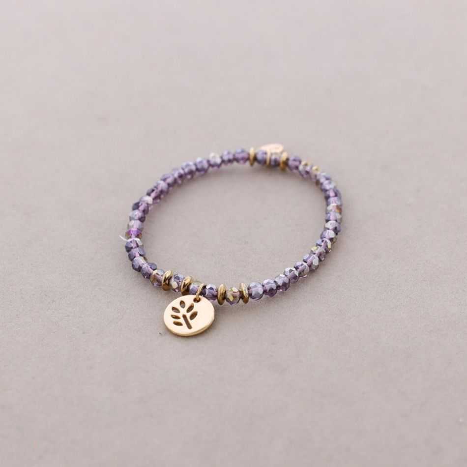 PULSERA ELÁSTICA CRISTALES FACETADOS 4MM