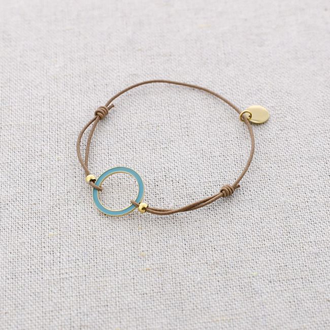 PULSERA ELÁSTICA ACERO ANILLA ESMALTE