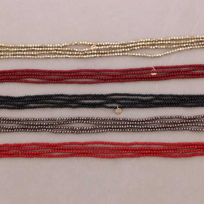SET ELÁSTICO 2 PIEZAS COLLAR PULSERA CRISTALES FACETADOS