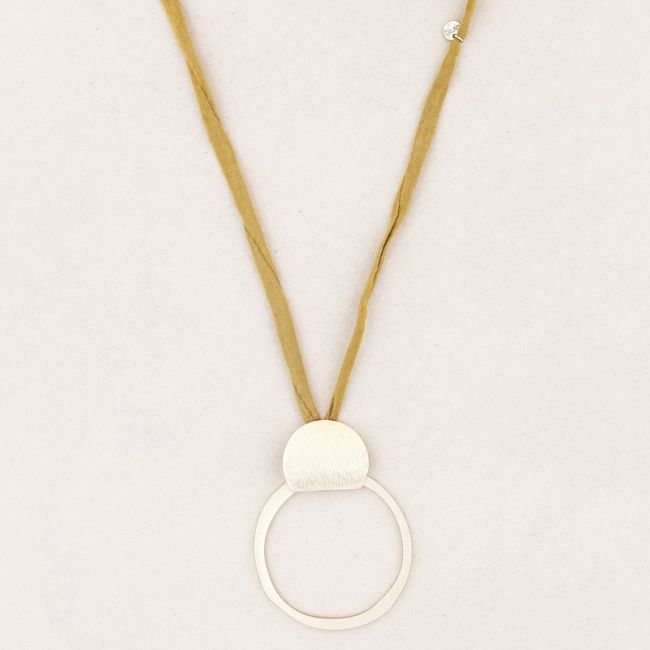COLLAR LARGO COLGANTE ANILLA METAL