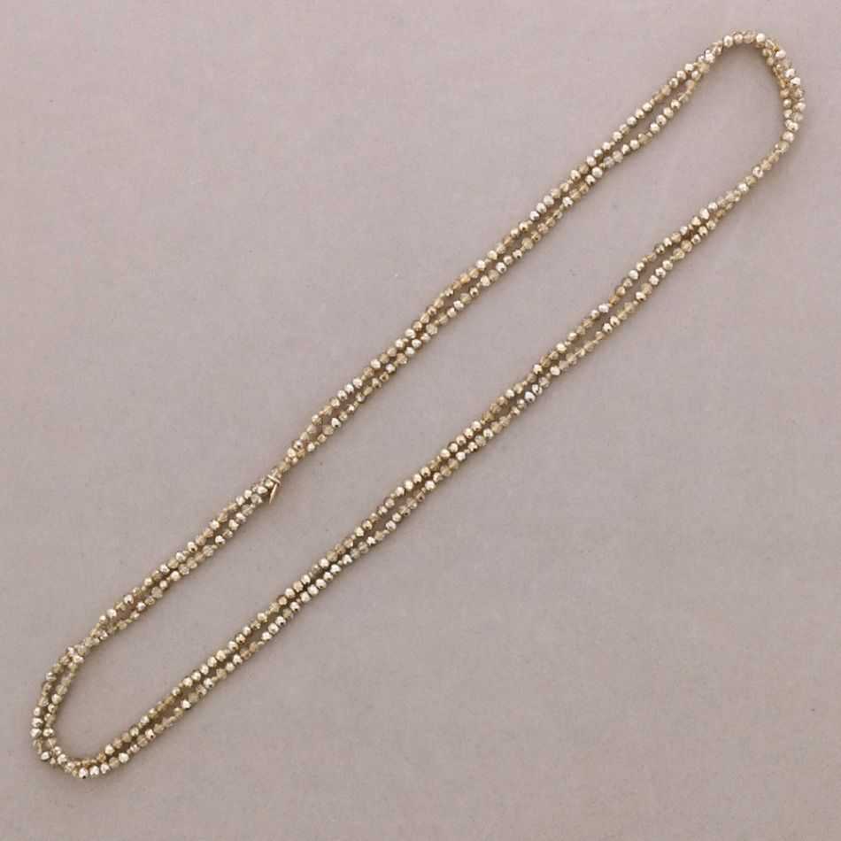 LONG NECKLACE KNOTS FACETED CRYSTAL BALLS 1,5M*4MM