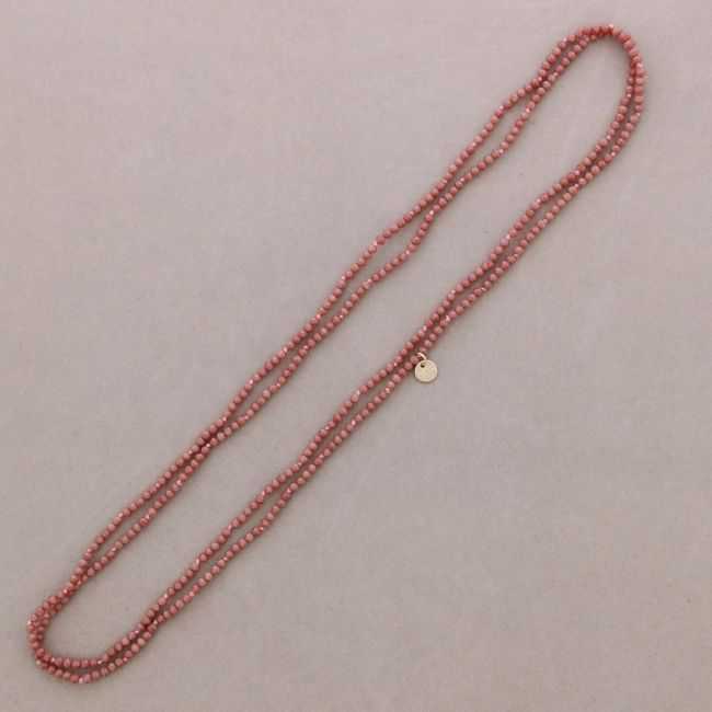 LONG NECKLACE KNOTS FACETED CRYSTAL BALLS 1,5M*4MM