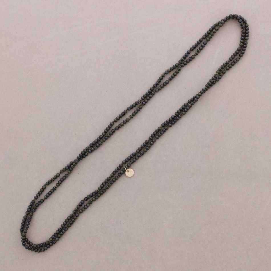 LONG NECKLACE KNOTS FACETED CRYSTAL BALLS 1,5M*4MM