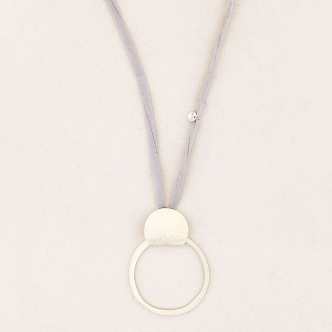 COLLAR LARGO COLGANTE ANILLA METAL