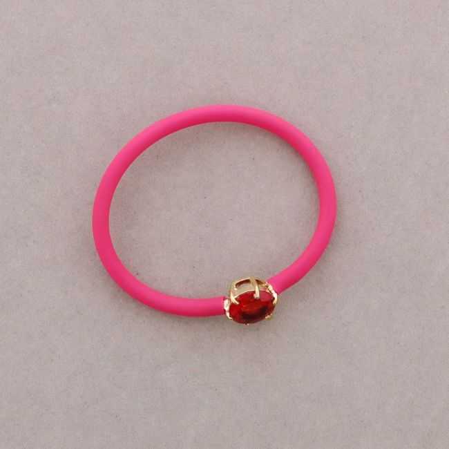 PULSERA GOMA CRISTAL