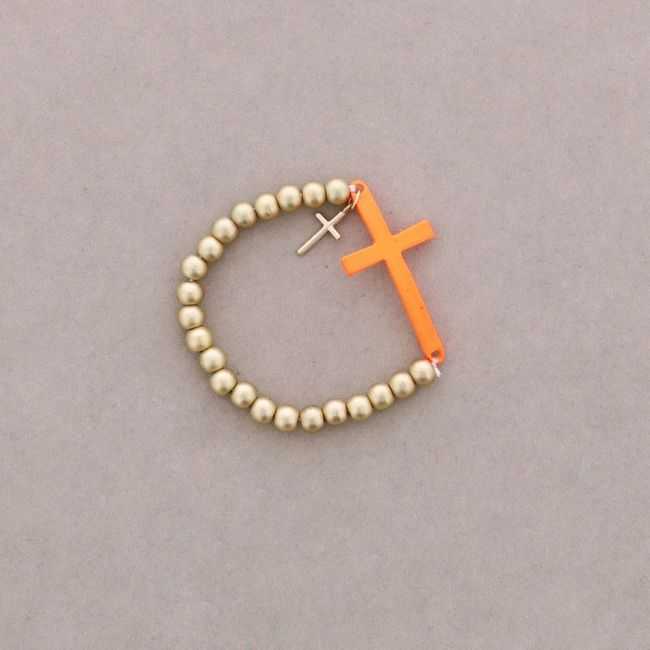PULSERA BOLITAS CRUZ