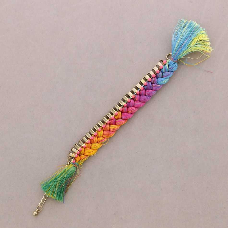 BRAIDED CORD CHAIN BRACELET