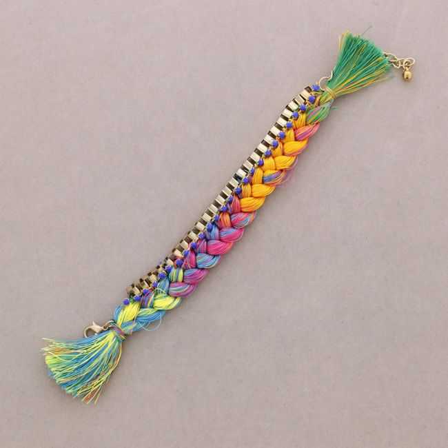 Braided Cord Chain Bracelet
