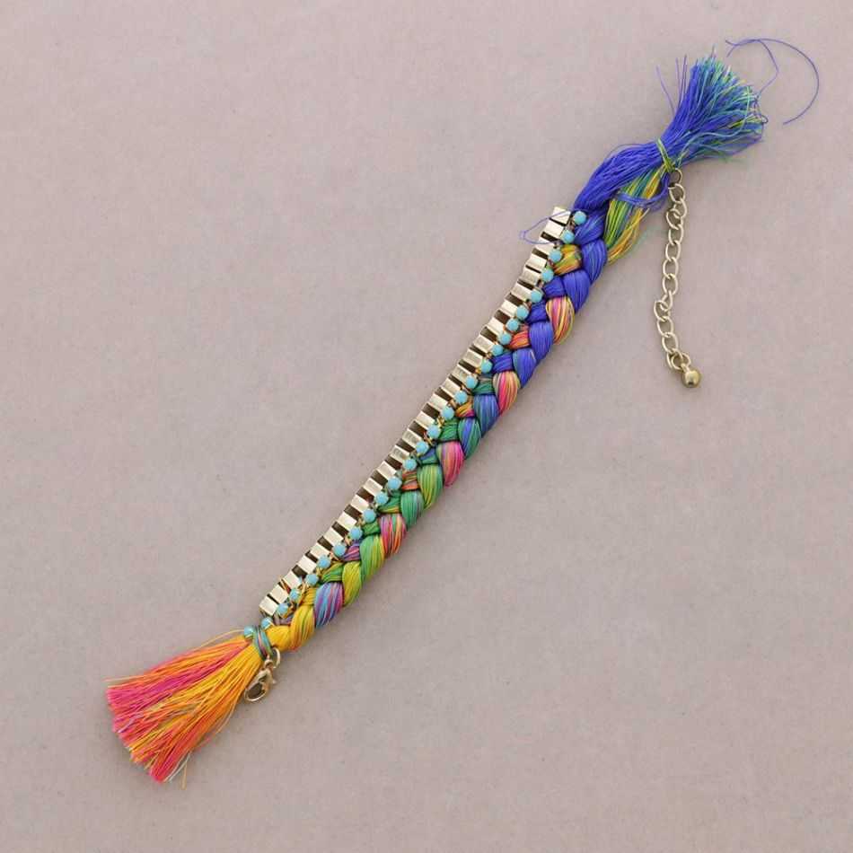 BRAIDED CORD CHAIN BRACELET