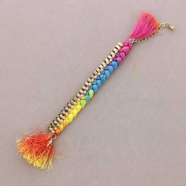 PULSERA CADENA HILO TRENZADO