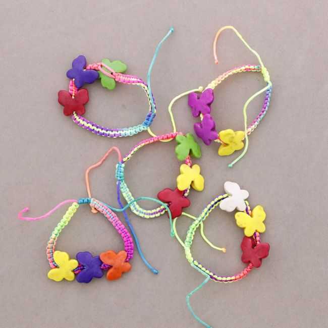MACRAME AND STONE BRACELET