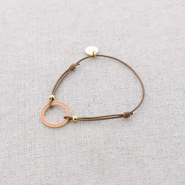 PULSERA ELÁSTICA ACERO ANILLA ESMALTE