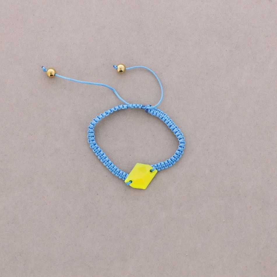 MACRAME BRACELET WITH NEON BEADS
