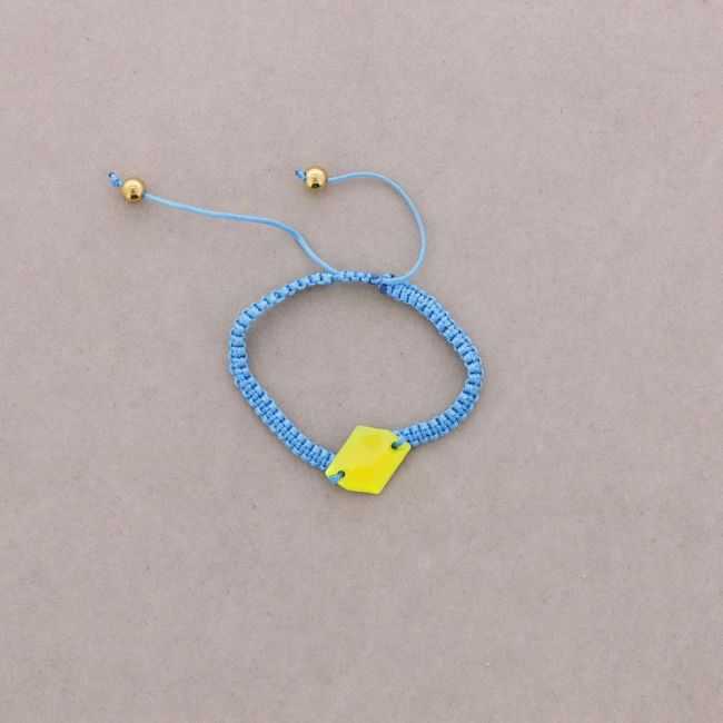 MACRAME BRACELET WITH NEON BEADS