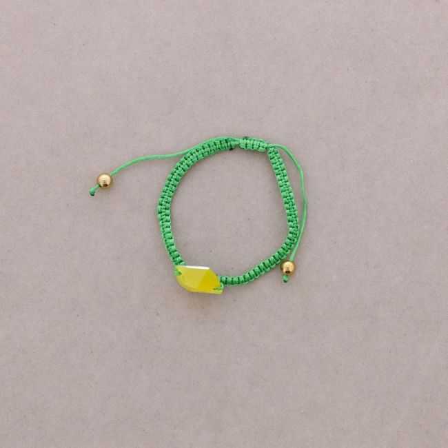 PULSERA MACRAME CUENTAS FLÚOR