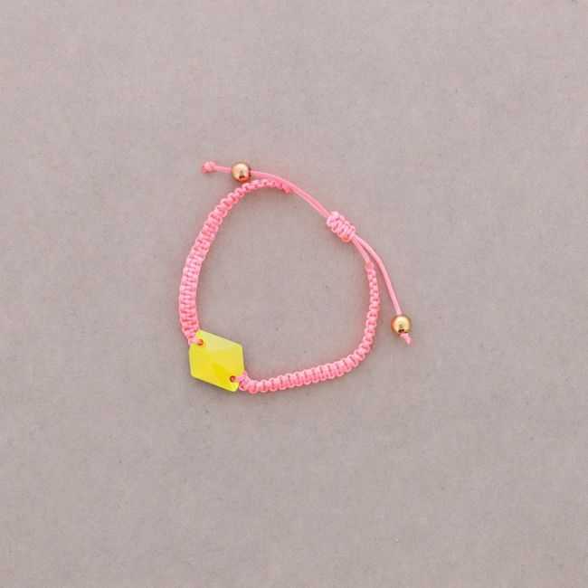 MACRAME BRACELET WITH NEON BEADS