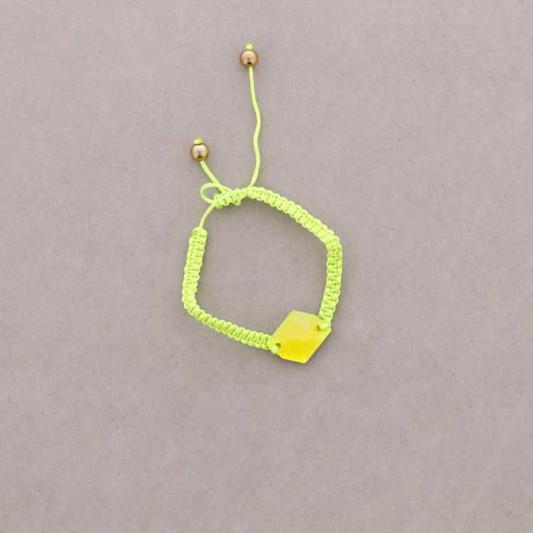 MACRAME BRACELET WITH NEON BEADS