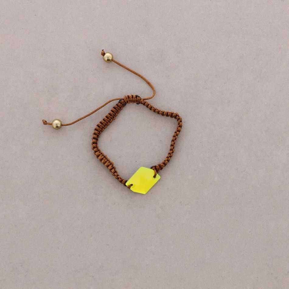 MACRAME BRACELET WITH NEON BEADS