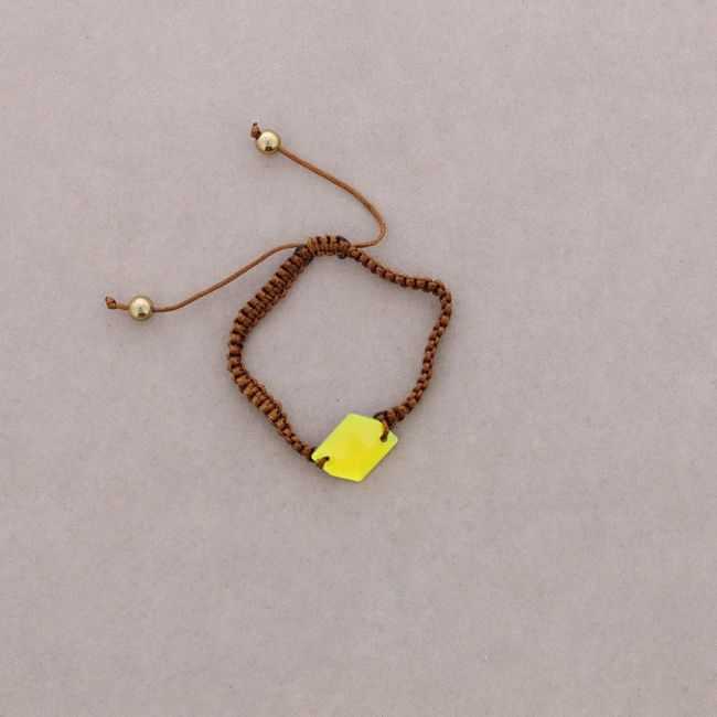 MACRAME BRACELET WITH NEON BEADS
