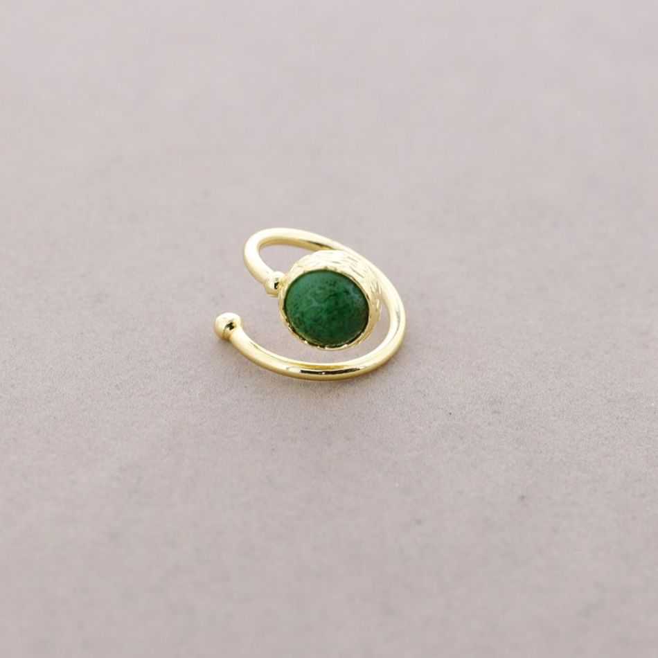 OPEN BRONZE STONE RING