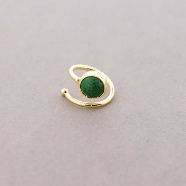OPEN BRONZE STONE RING