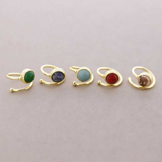 OPEN BRONZE STONE RING