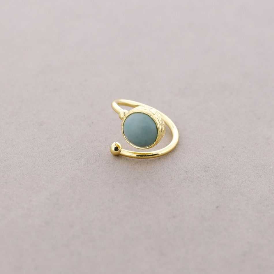 OPEN BRONZE STONE RING