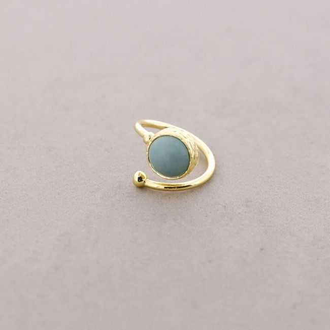 OPEN BRONZE STONE RING
