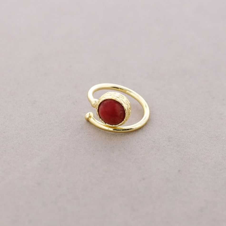 OPEN BRONZE STONE RING