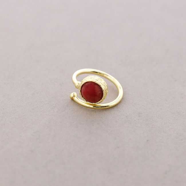 OPEN BRONZE STONE RING