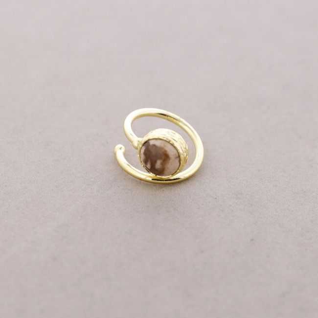 OPEN BRONZE STONE RING