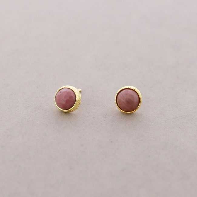 PENDIENTES PRESIÓN BRONCE PIEDRA