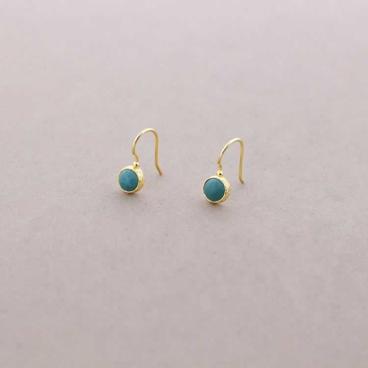 BRONZE STONE DROP EARRINGS