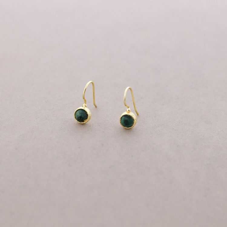 BRONZE STONE DROP EARRINGS 2