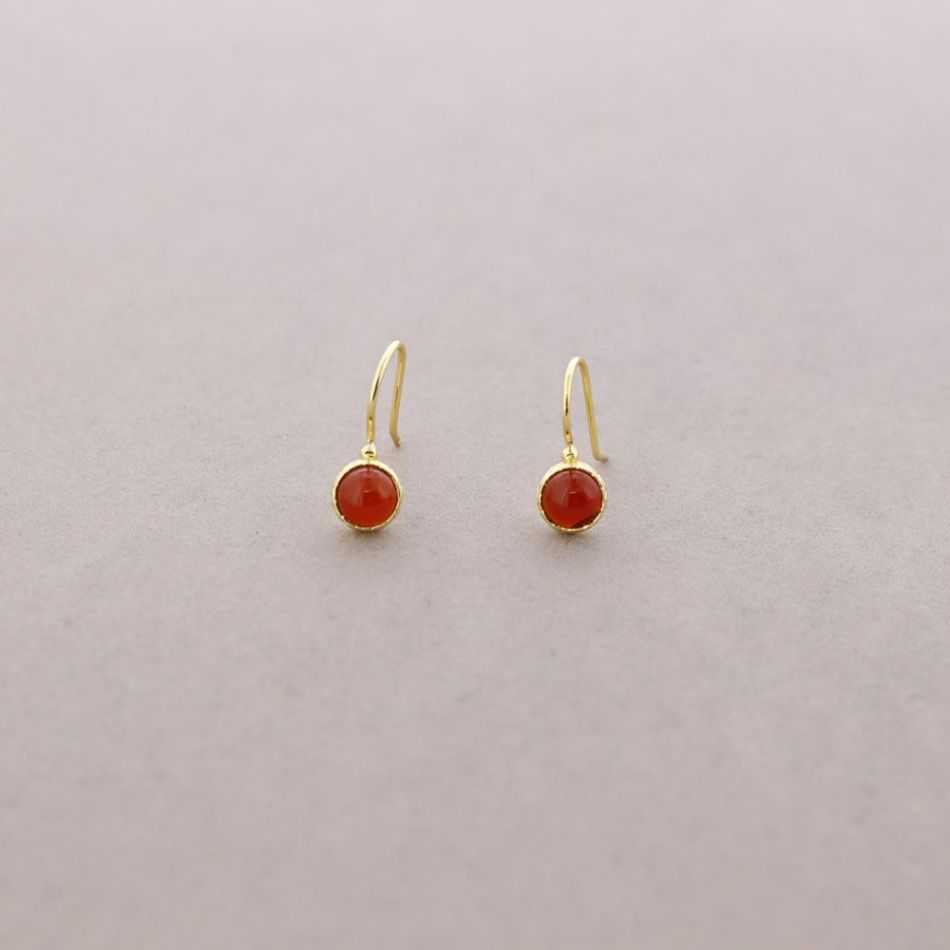BRONZE STONE DROP EARRINGS
